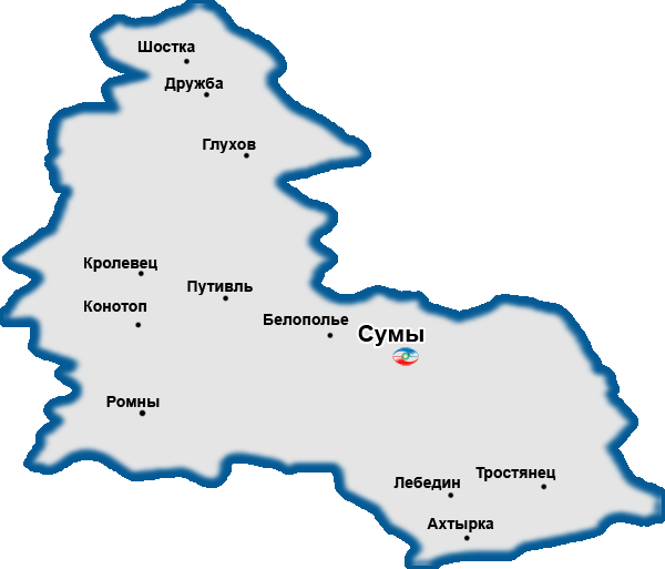 Карта сумы украина город на карте