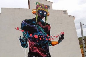 стрит-арт в деревеньке Фансара, Испания 