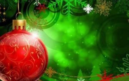 красный шар на ёлке