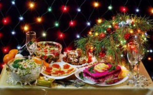 новогодний стол