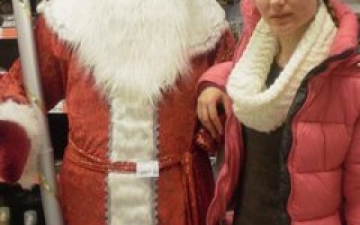 девушка с Дедом Морозом