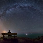 скамейка, звездное небо Испании