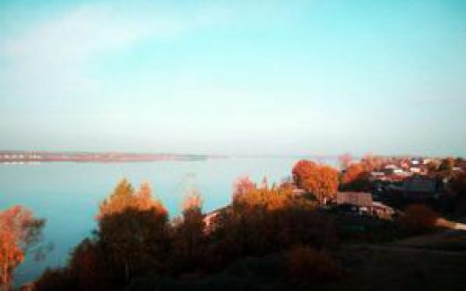 осень, берег реки