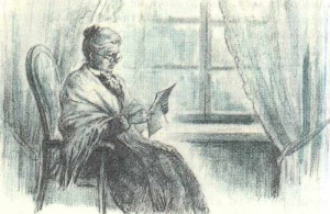 Бабушка, письмо, уютная комната