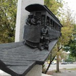 памятник первому трамваю в Киеве