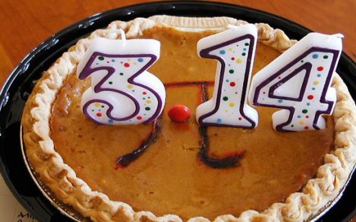 пирог с числом "Пи" - 3,14