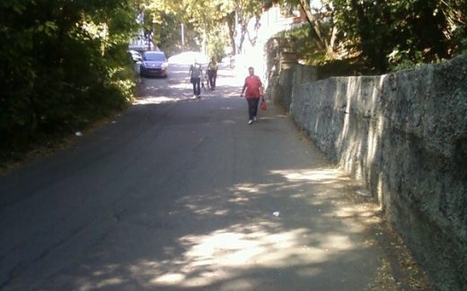 сумы, дорога-спуск в парк им. Кожедуба