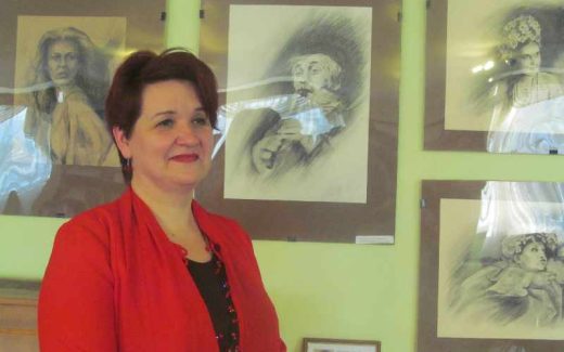 Лариса Аполонова на персональной выставке «Актеры. Роли. Образы »