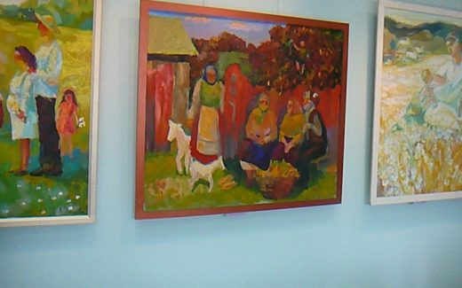 картина "На лавке", автор ЛюбовьПятницкая