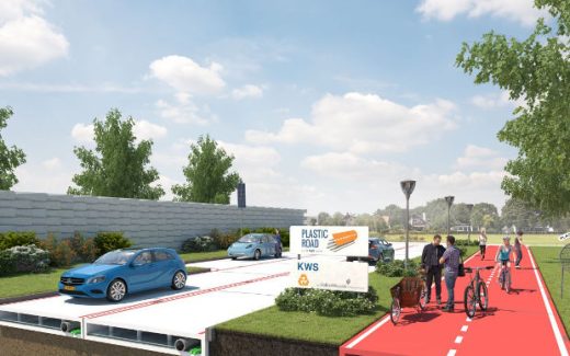 дорога из пластикового покрытия