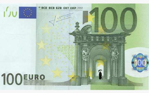 разрисованная банкнота