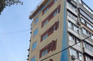Киев, граффити, окна