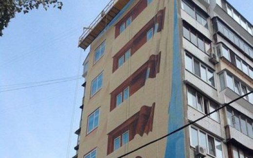 Киев, граффити, окна