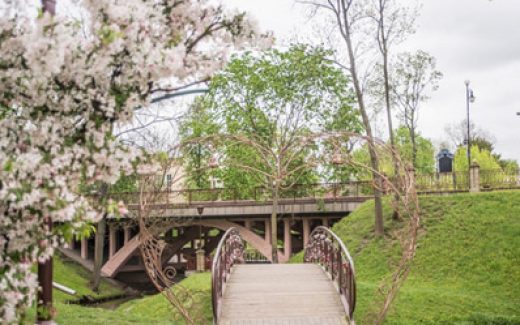 металлическая арка в виде сердца