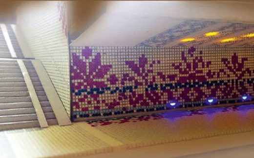 подземный переход расскрашен в мотивах вышиванки