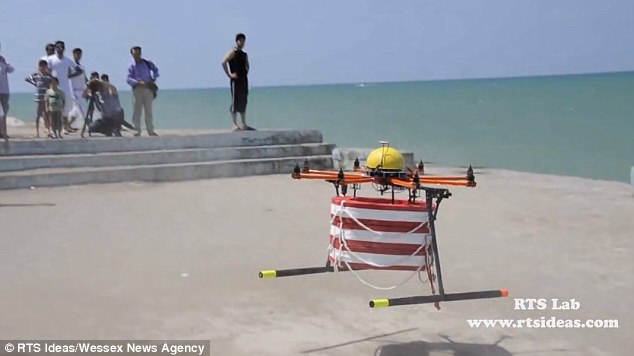 беспилотник для работы спасателем на пляже