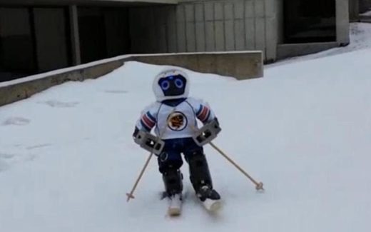 ученые научили робота ездить на лыжах